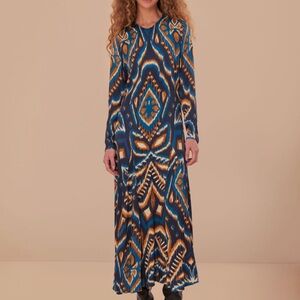 FARM Rio Blue Pineapple Maxi Dress